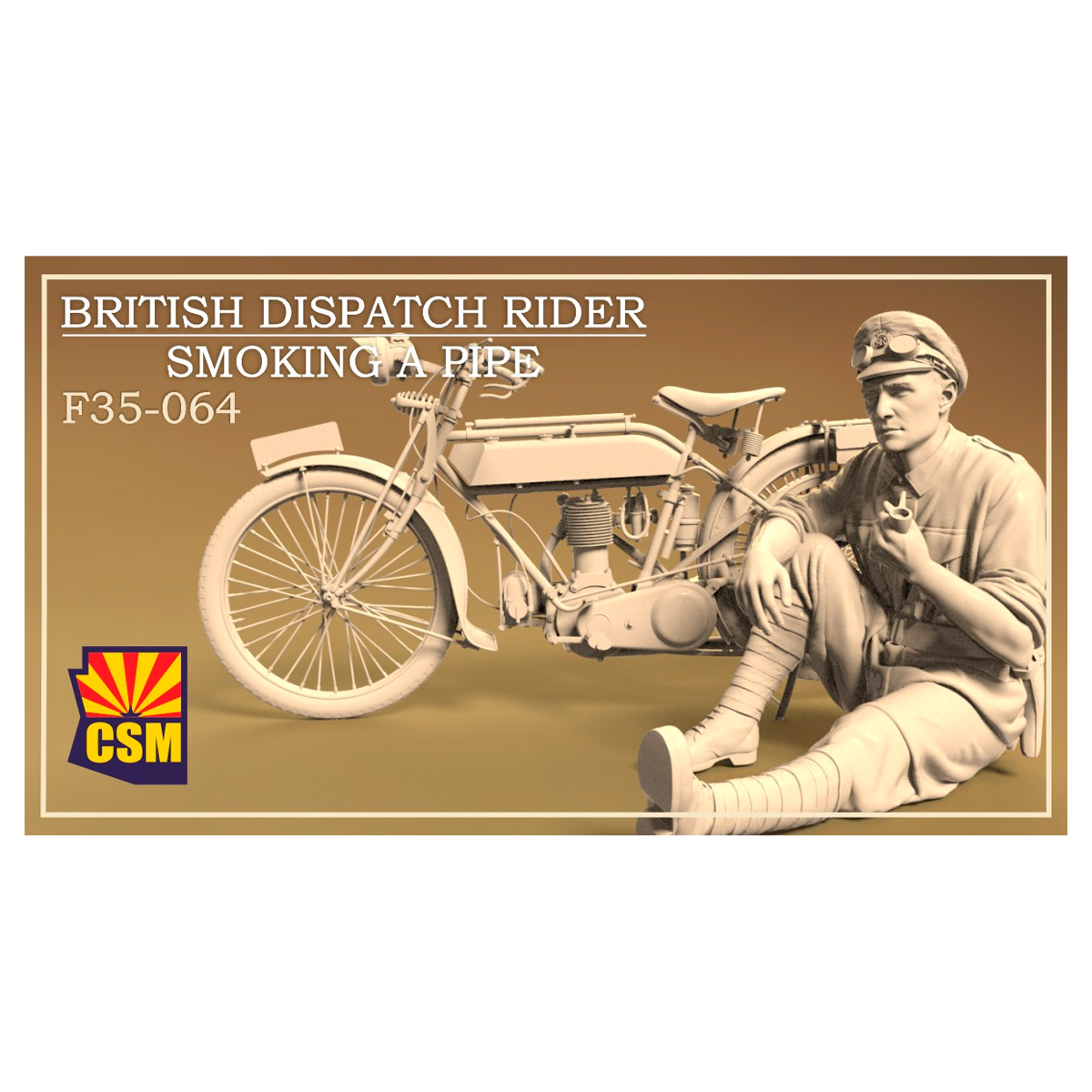 British Dispatch Rider smoking pipe 1/35