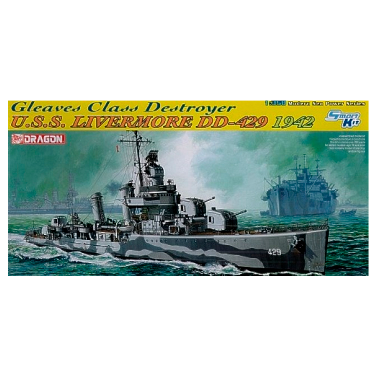 1/350 USS Livermore DD-429 Gleaves Class Destroyer 1942