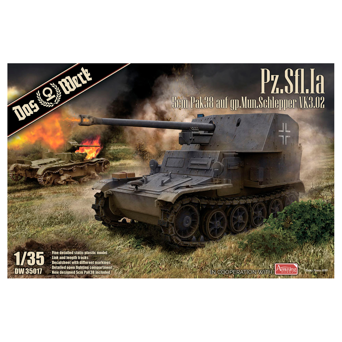 Pz.Sfl. Ia – 5cm Pak 38 auf gp. Mun Schlepper 1/35