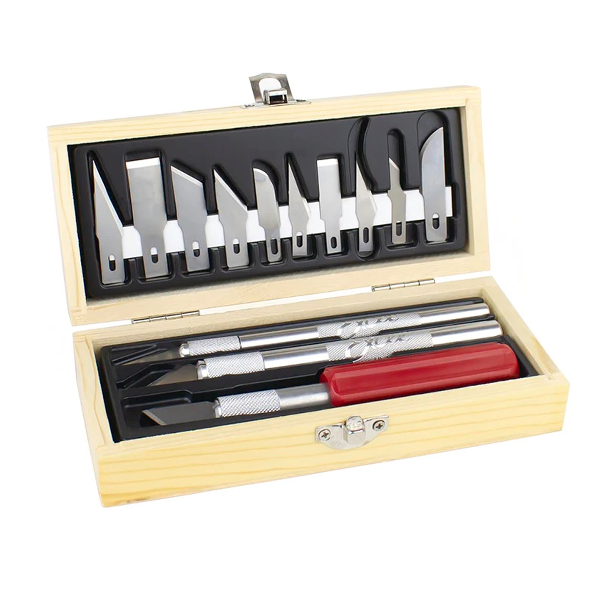 Craft Hobby Knife Set – Wooden Box