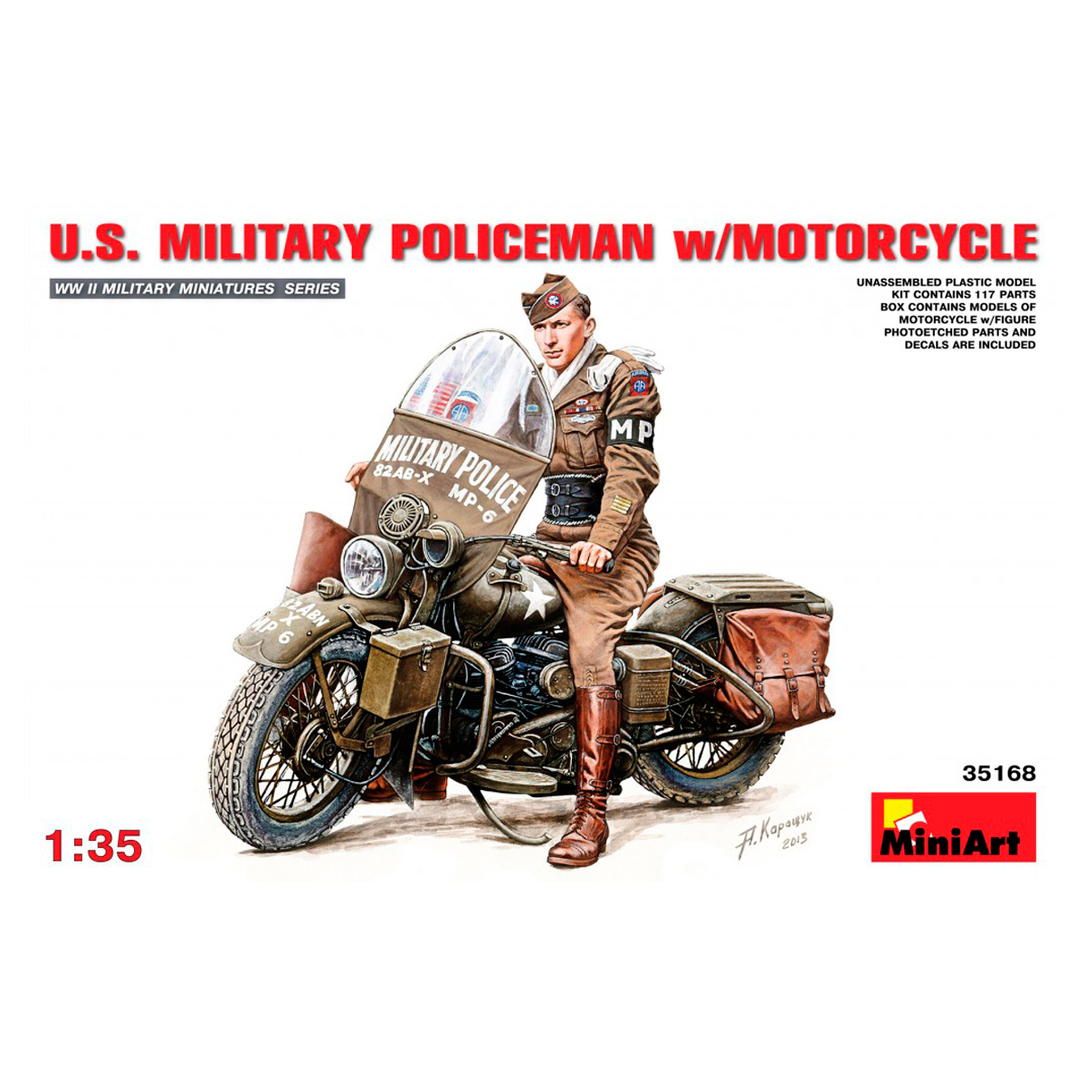 1/35 U.S. MILITARY POLICEMAN w/MOTORCYCLE