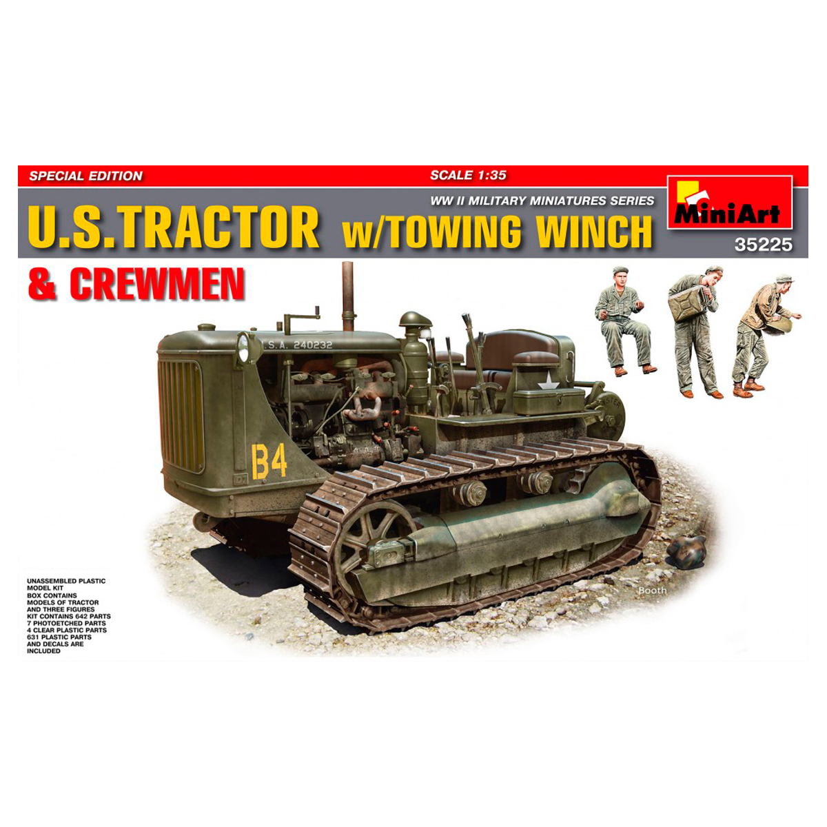 1/35 U.S.Tractor  w/Towing Winch & Crewmen.Special Ed