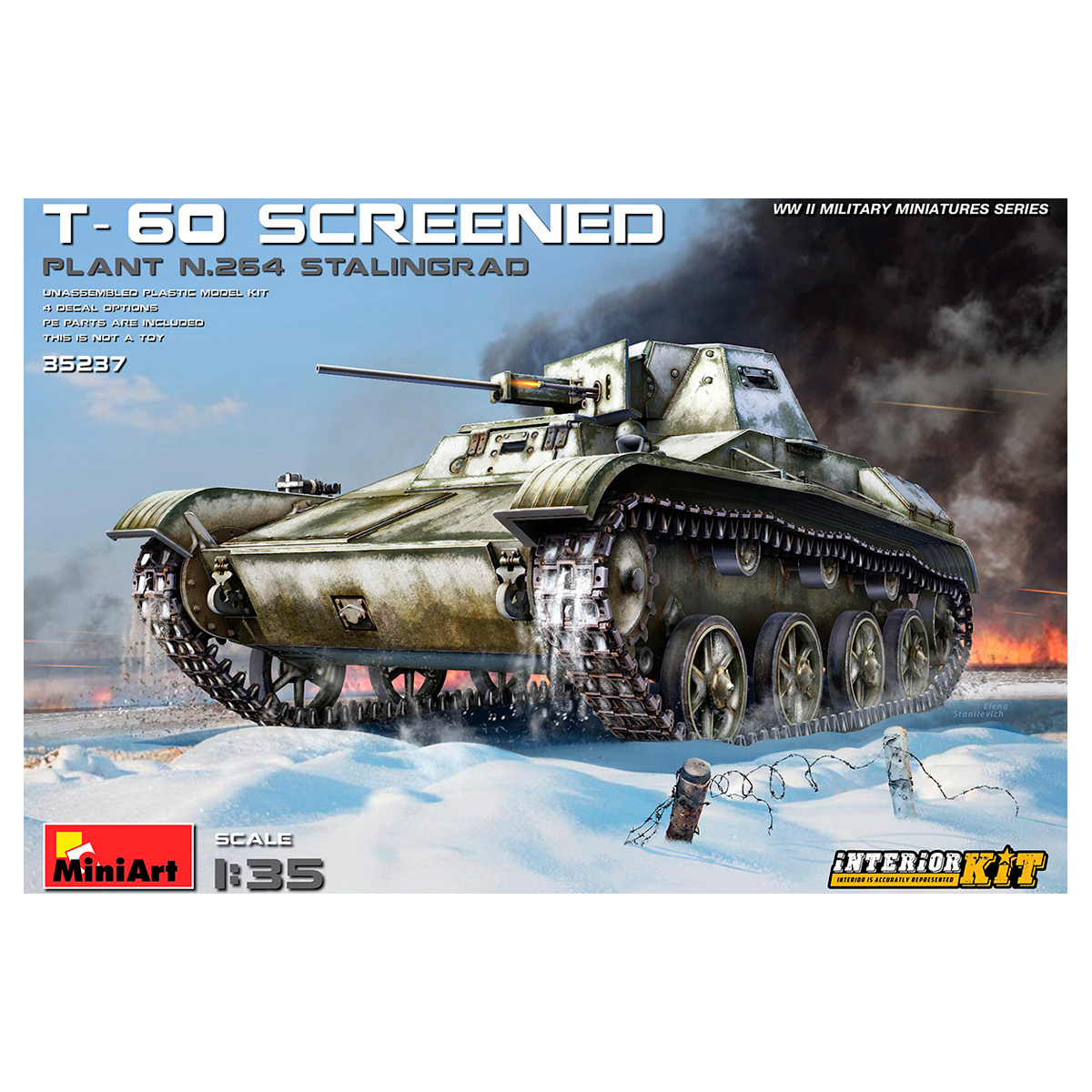 1/35 T-60Screened(Pl. No.264,Stalingrad) Interior Kit