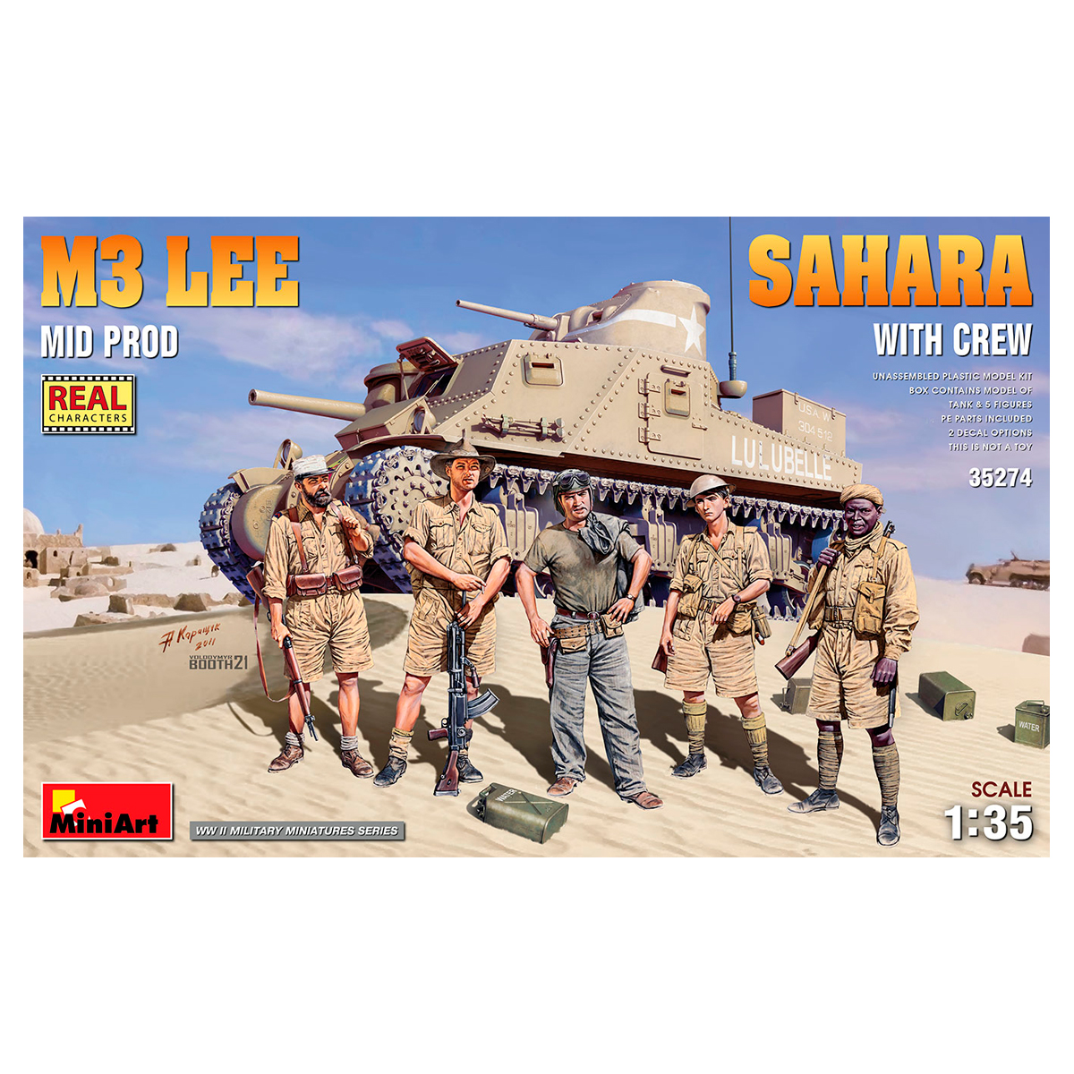 1/35 M3 Lee Mid Prod. Sahara w/Crew