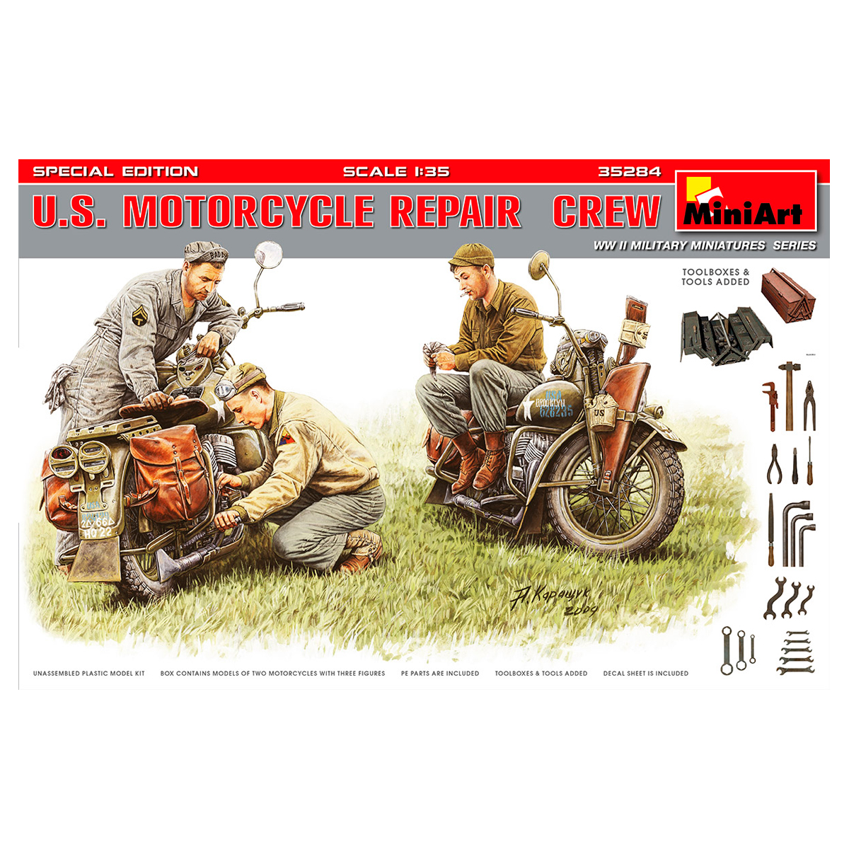 1/35 U.S. Motorcycle Repair  Crew. Special Edition