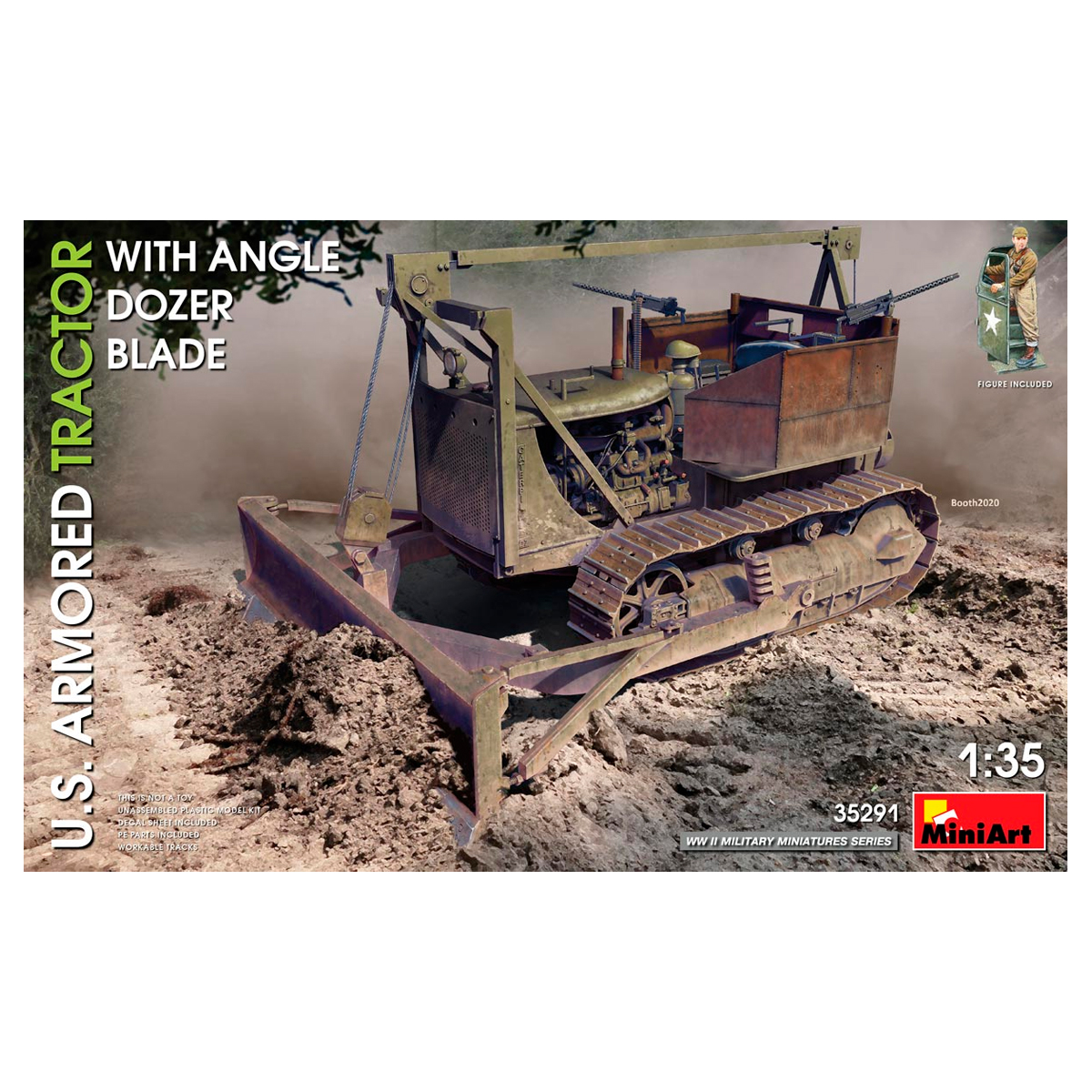 1/35 U.S. Armored Tractor w/Angle Dozer Blade