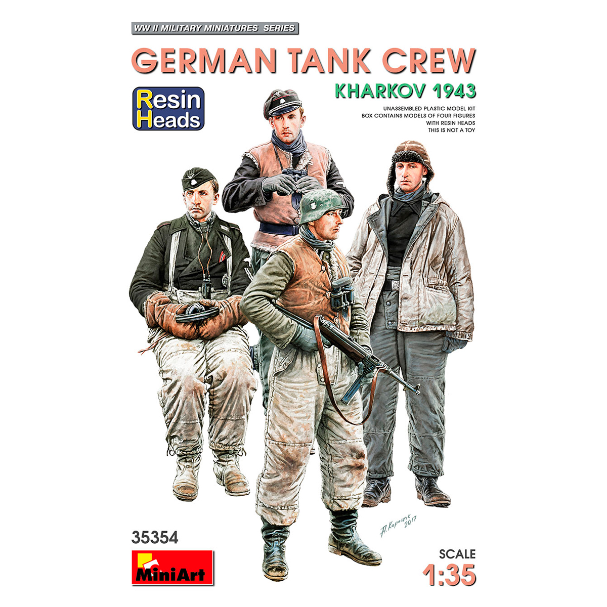 1/35 German Tank Crew.Kharkov 1943. Resin Heads