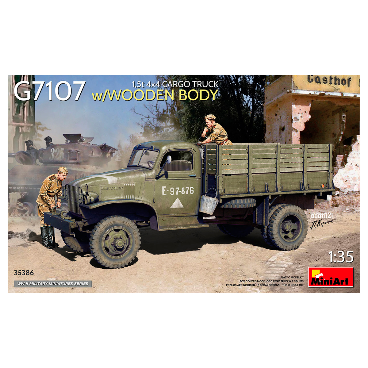 1/35 1,5t 4×4 G7107 Cargo Truck w/Wooden Body