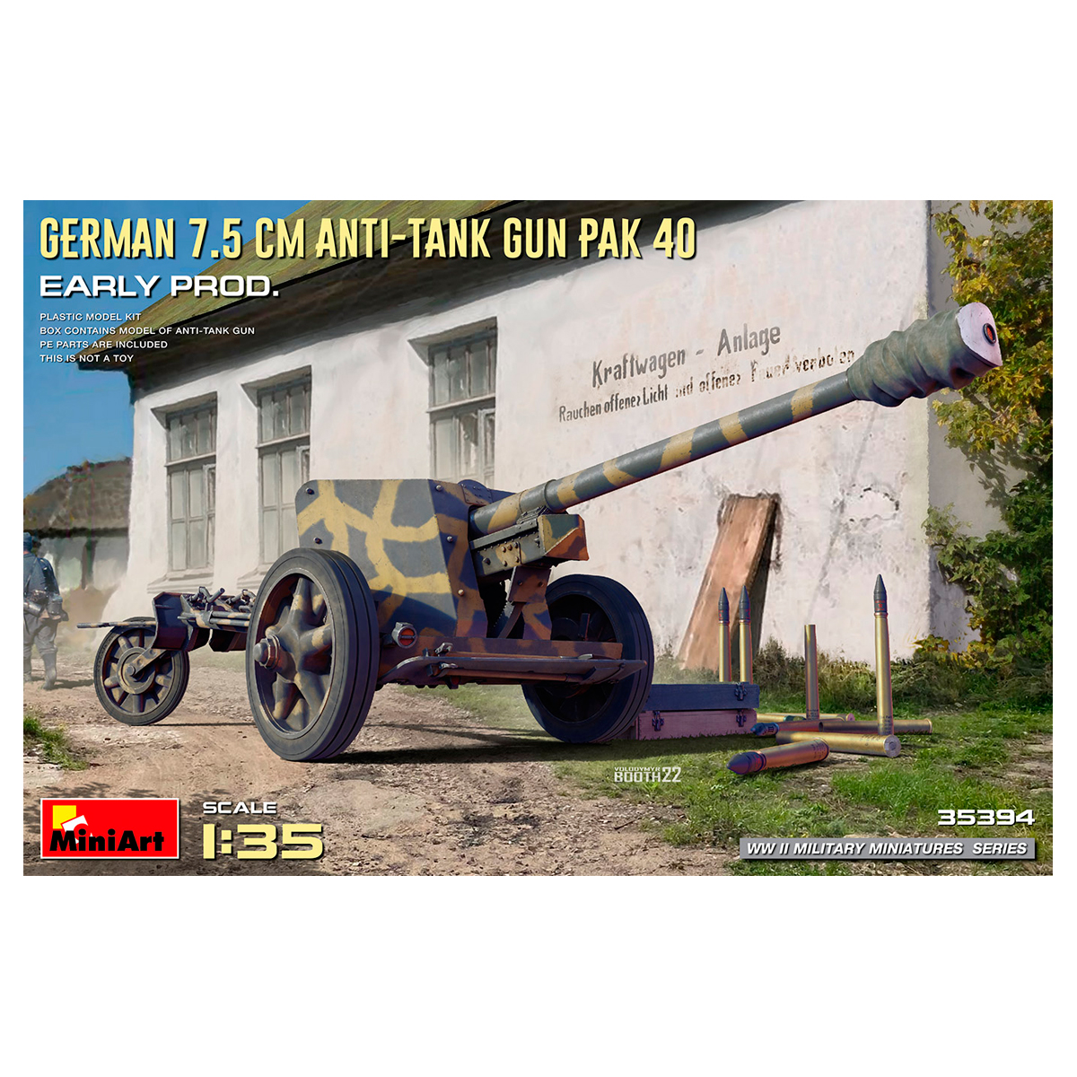 1/35 German 7.5cm Anti-Tank Gun PaK 40. Early Prod