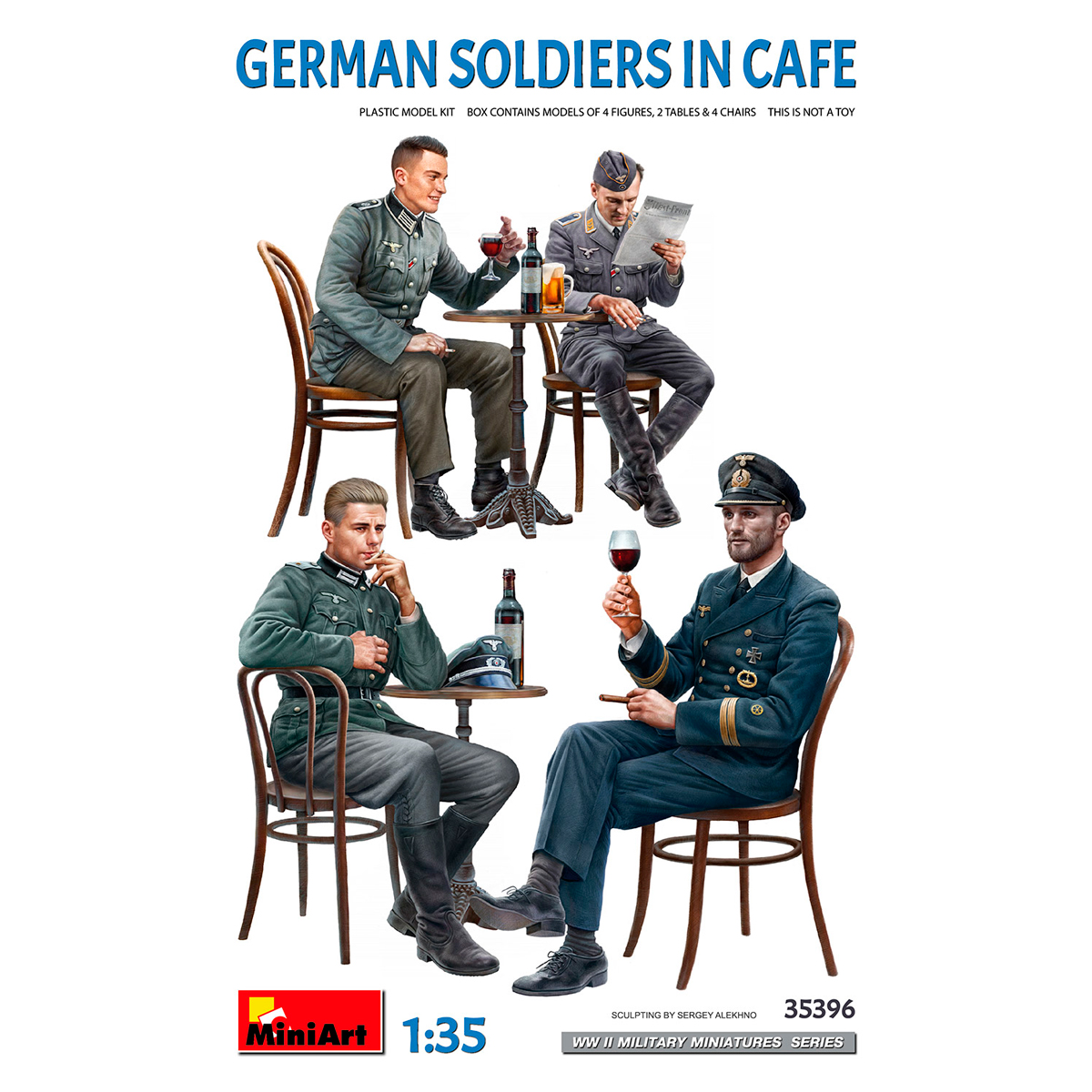 1/35 German Soldiers in Cafe