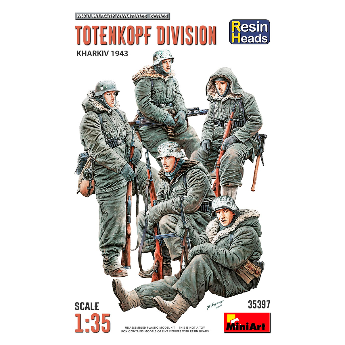 1/35 TOTENKOPF DIVISION. KHARKOV 1943. RESIN HEADS