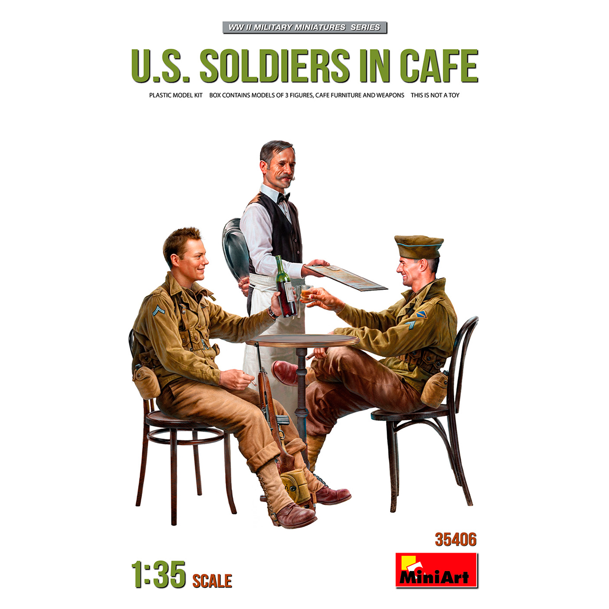 1/35 U.S. Soldiers in Cafe