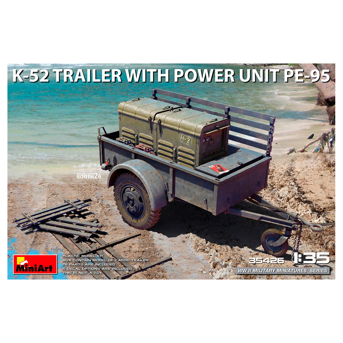 1/35 K-52 Trailer w/Power Unit PE-95