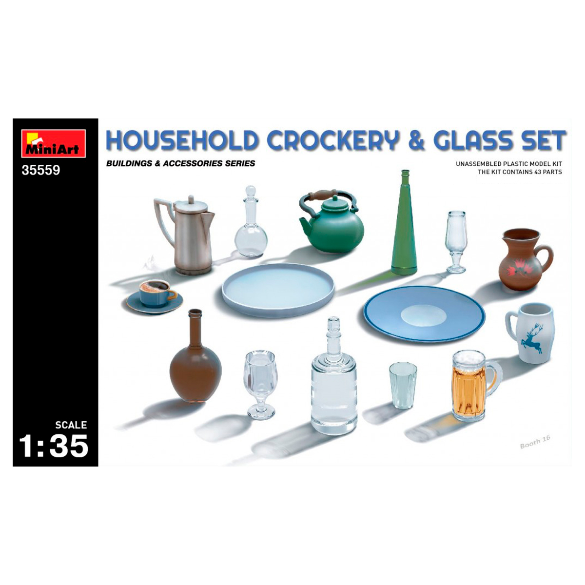 1/35 Household Crockery & Glass Set