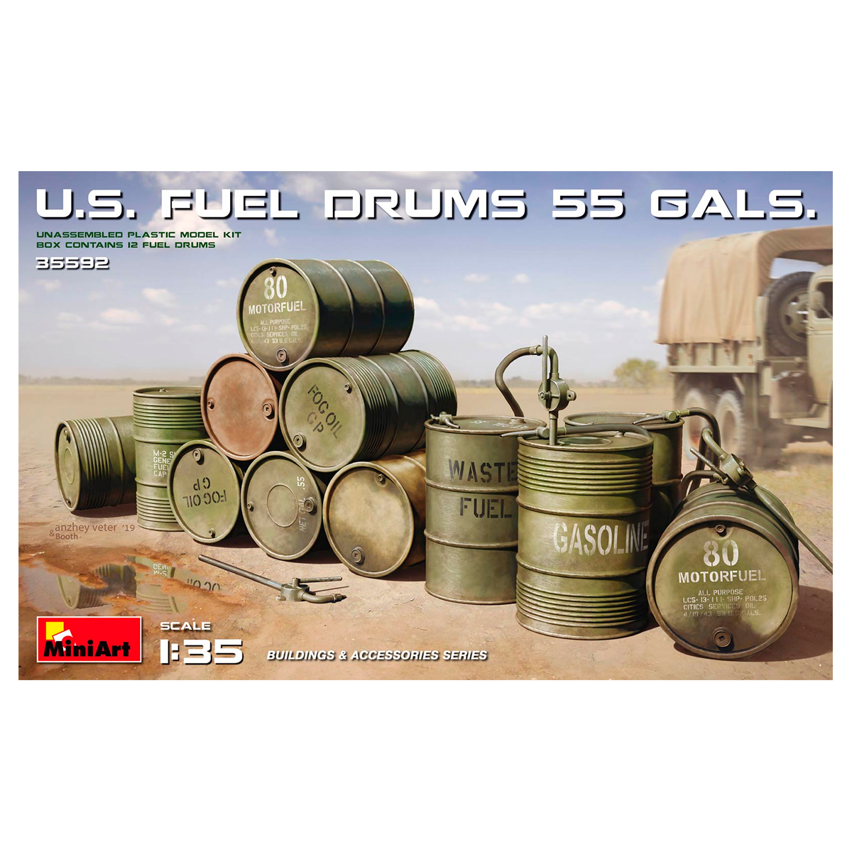 1/35 U.S. Fuel Drums (55 Gals.)