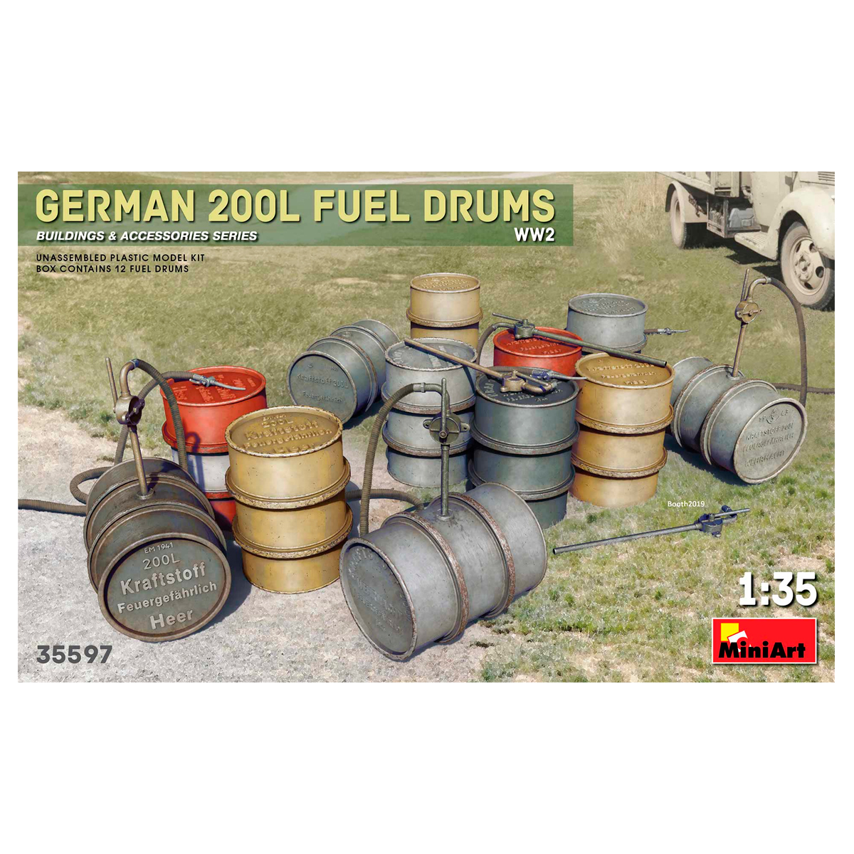 1/35 German 200L Fuel Drum Set WW2