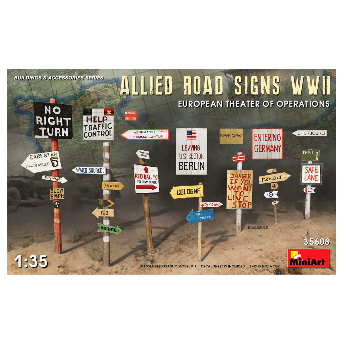 1/35 Allied Road SignsWWII. European Theatre of Oper.