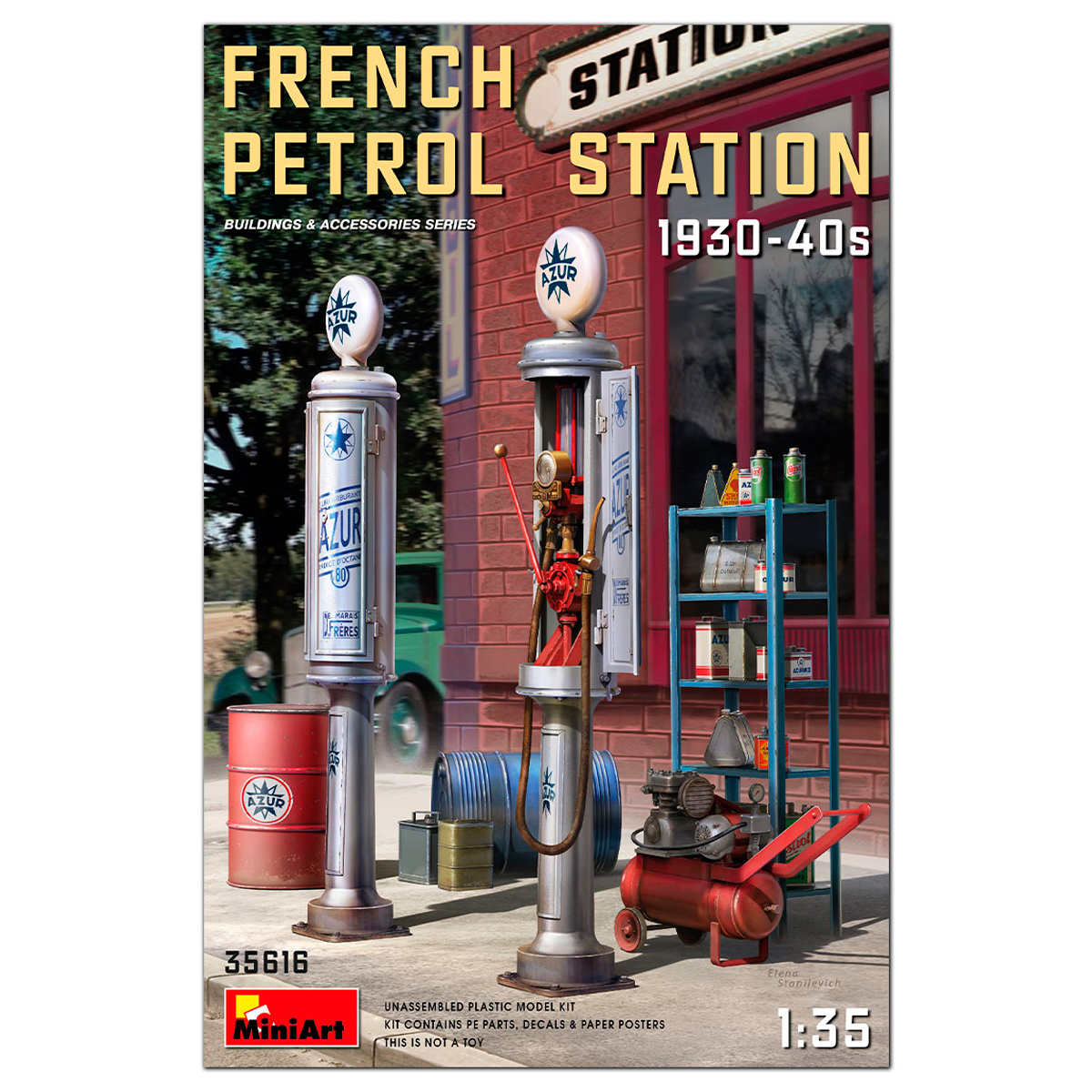 1/35 French Petrol Station 1930-40S