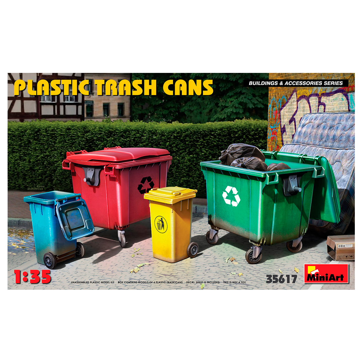 1/35 Plastic Trash Cans