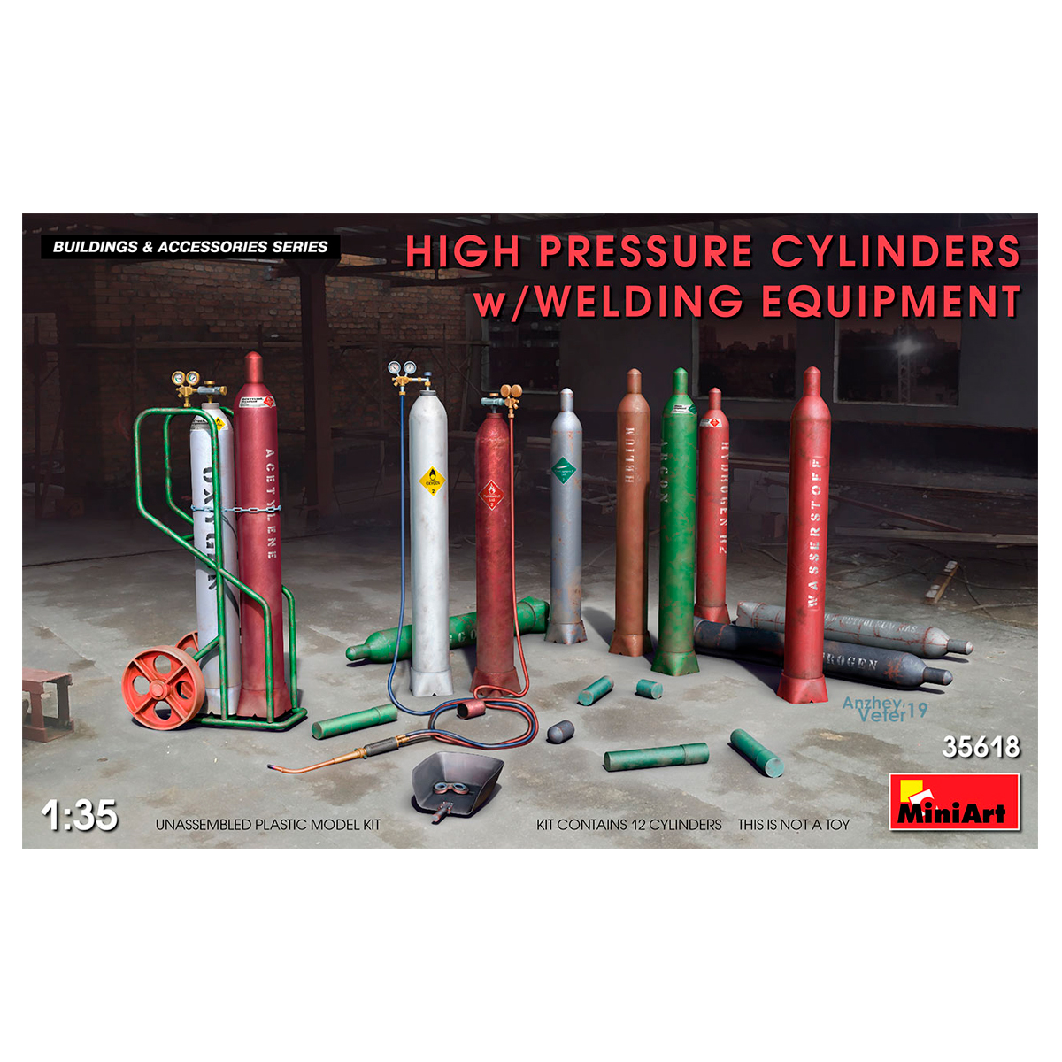 1/35 High Pressure Cylinders w/Welding Equipment