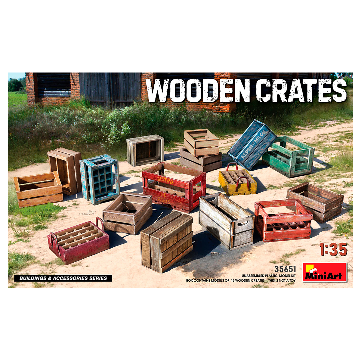 1/35 Wooden Crates