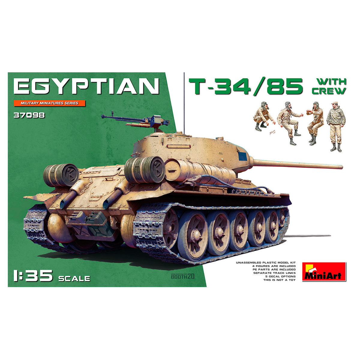 Buy 1/35 Egyptian T-34/85 w/crew online for39,60€ | AK-Interactive