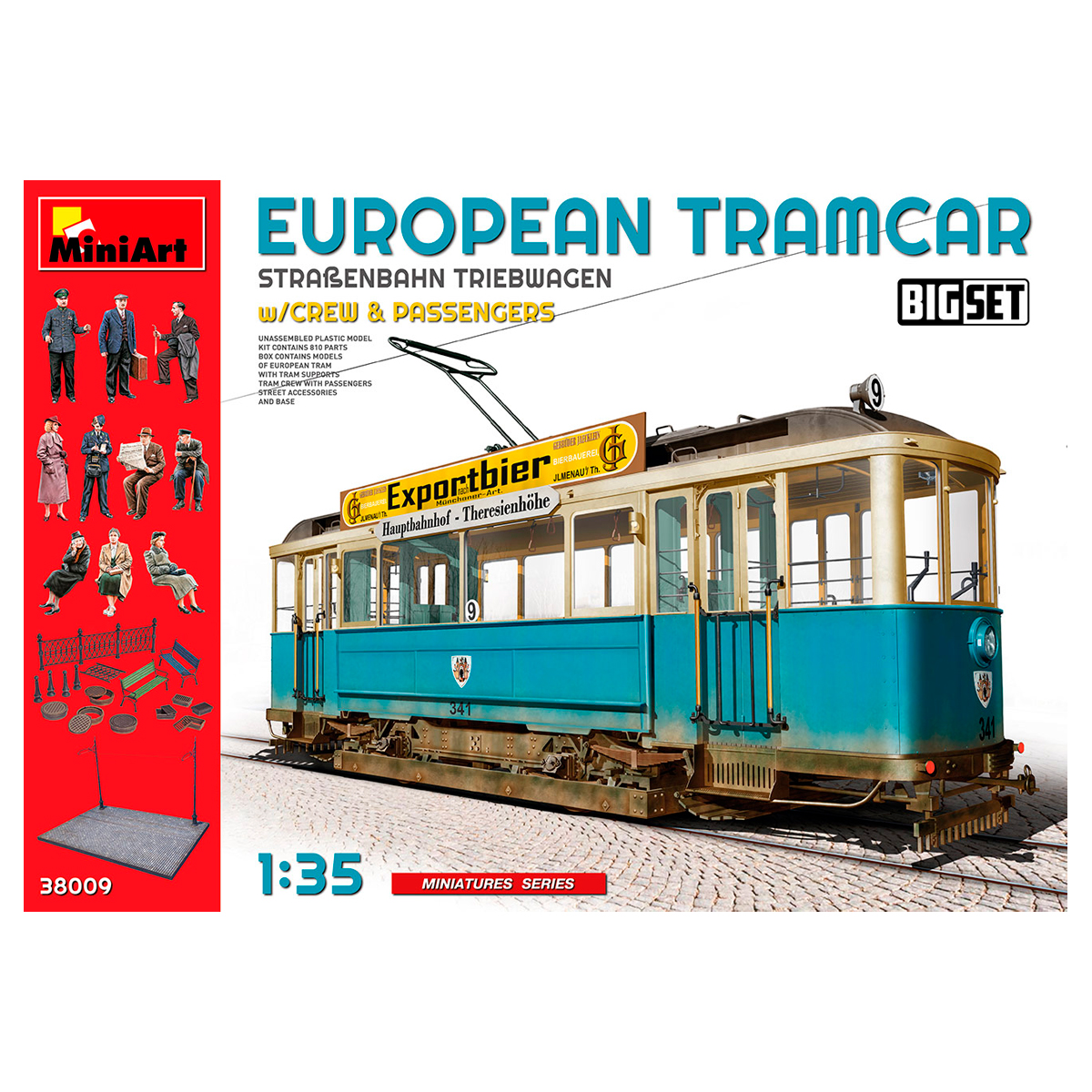 1/35 European Tramcar with Crew & Passengers