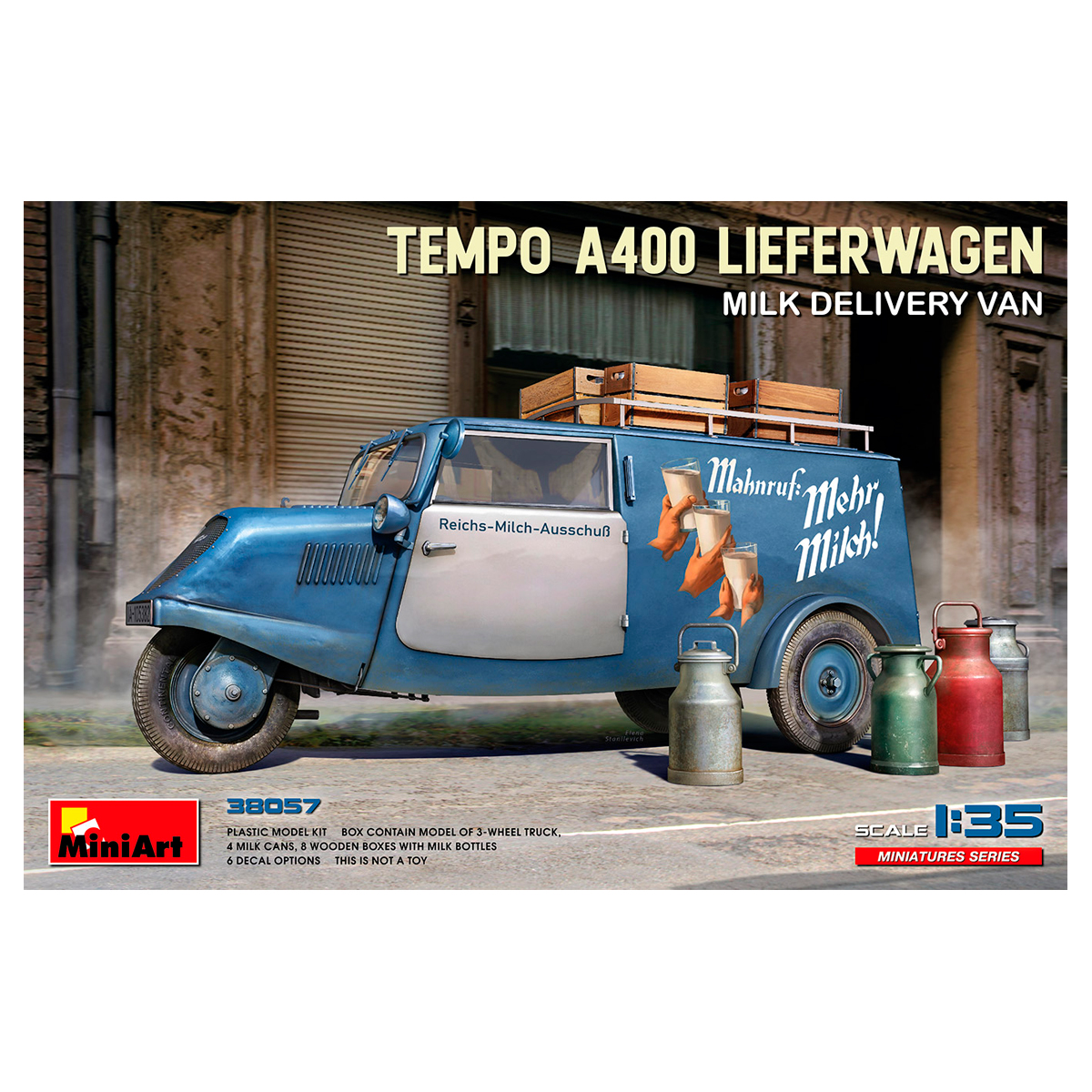 1/35 Tempo A400 Lieferwagen. Milk Delivery Van