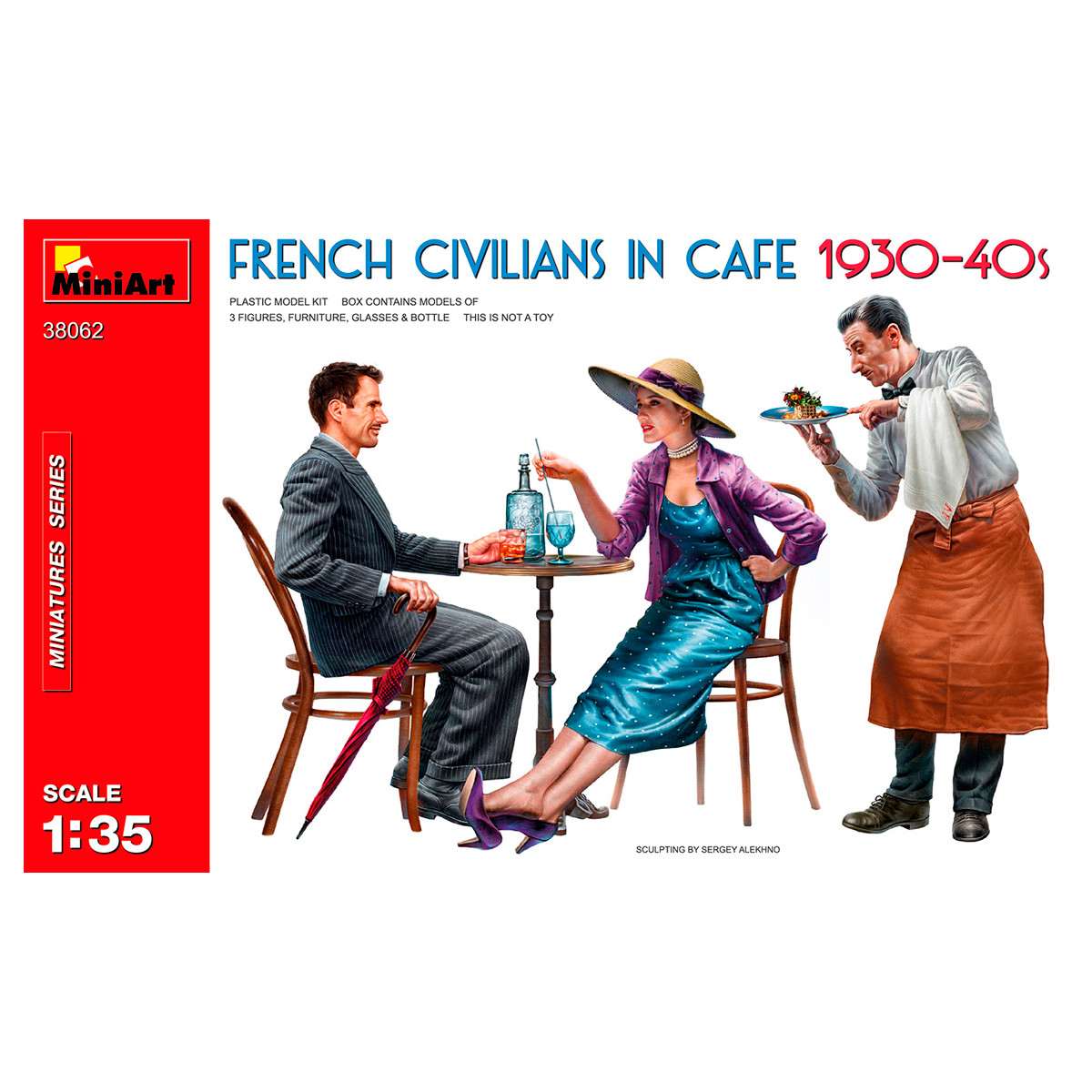 1/35 French Civilians in Cafe 1930-40s