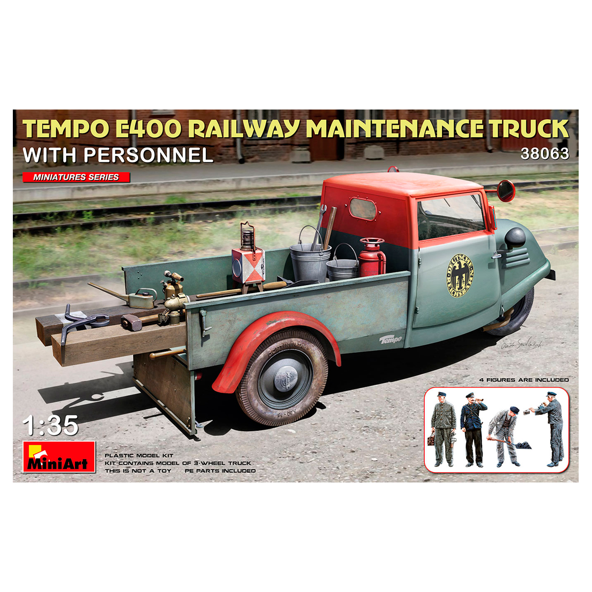 1/35 Tempo E400  Railway Maintenance Truck with Personnel