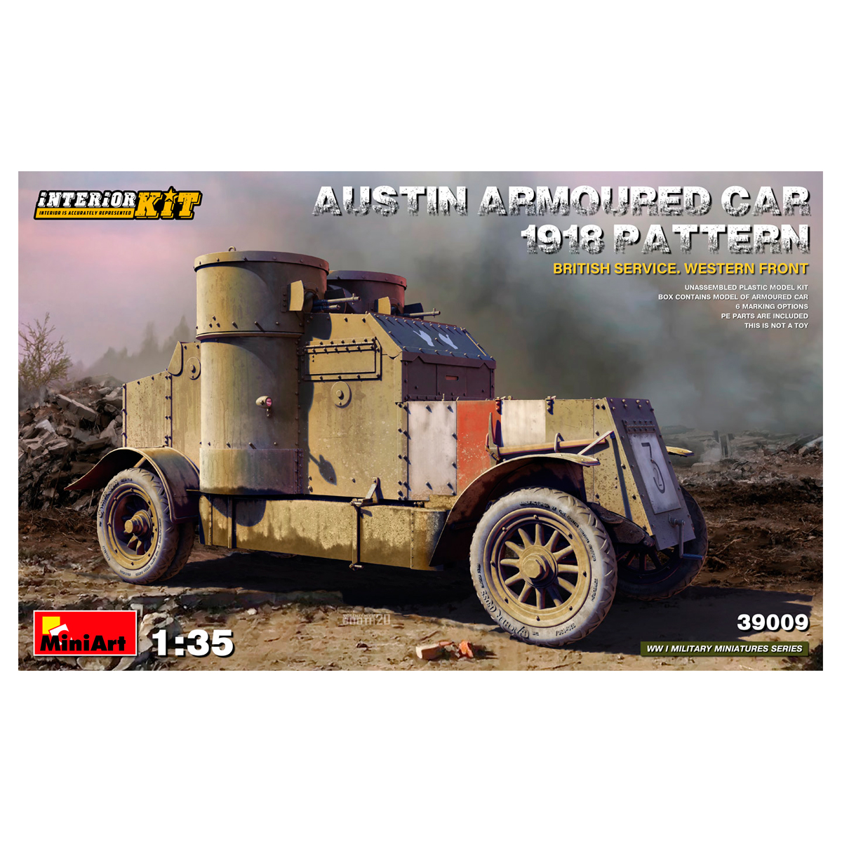 1/35 Austin Armoured Car 1918 Pattern. British Service. Western Front . Interior Kit