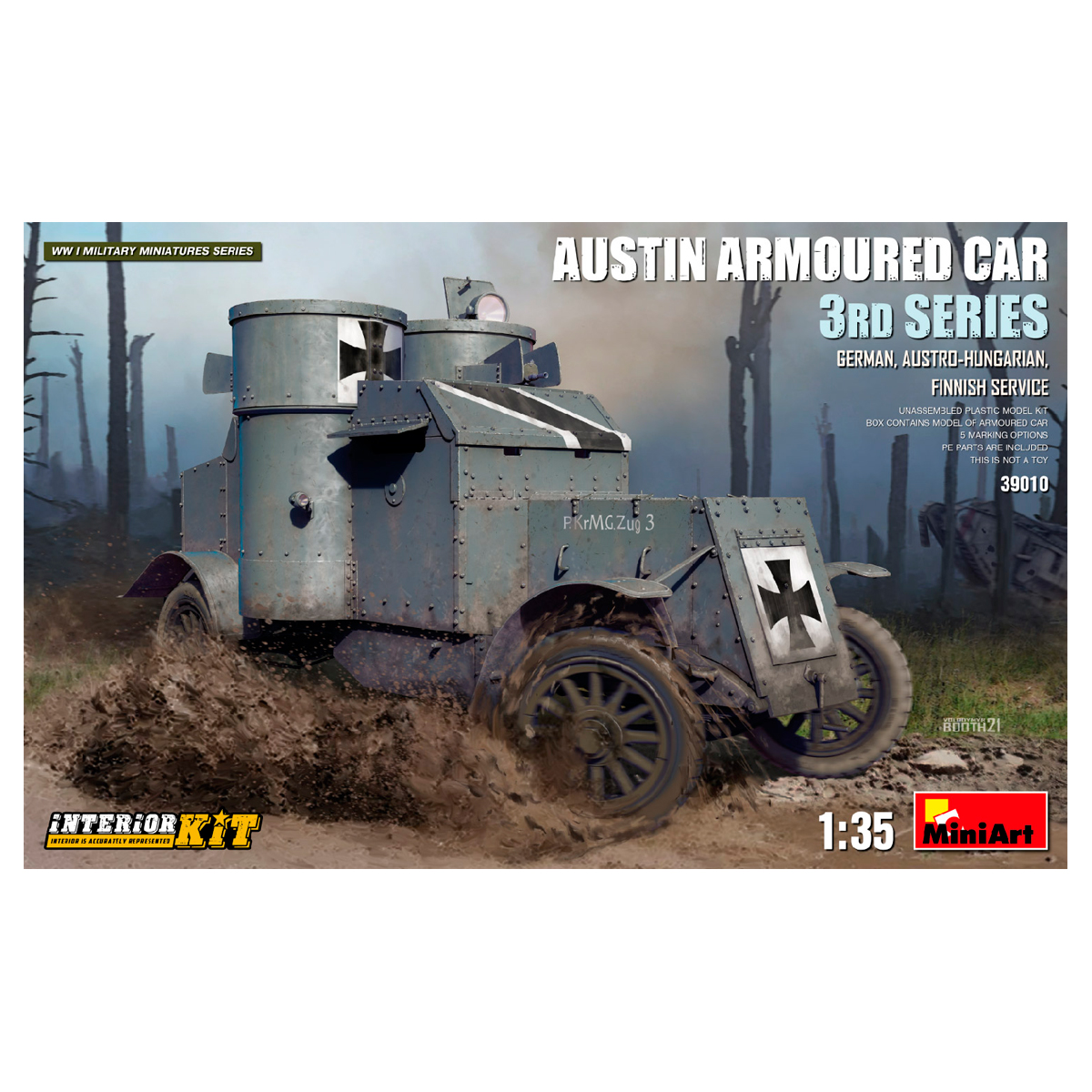 1/35 Austin Armoured Car 3rd Series: German, Austro-Hungarian, Finnish Service. Interior Kit