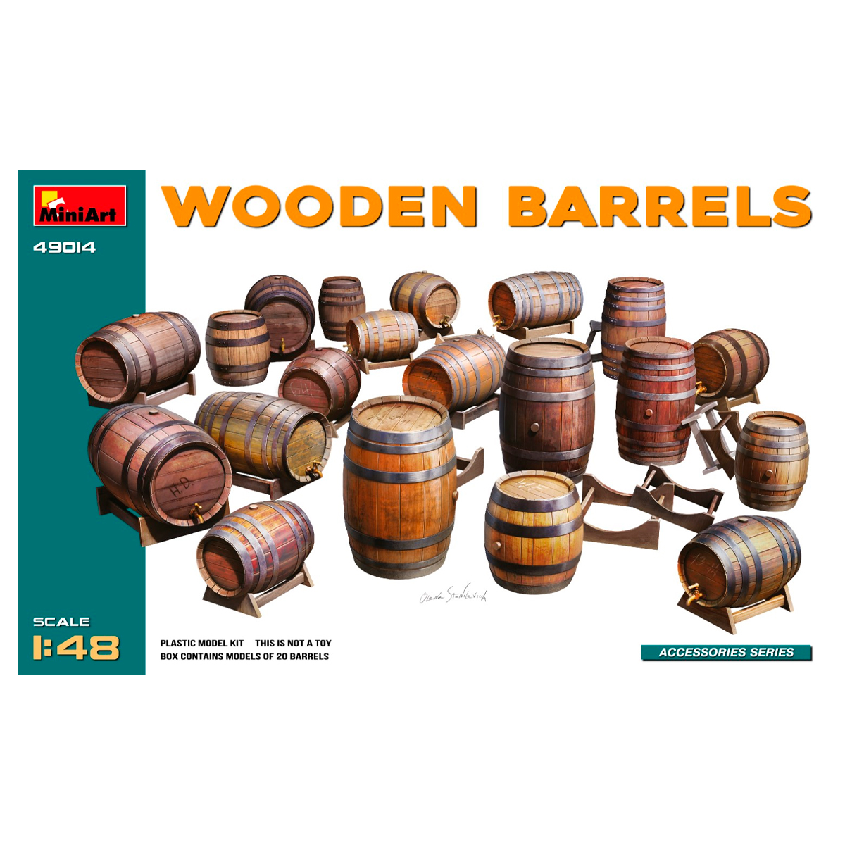 1/48 Wooden Barrels