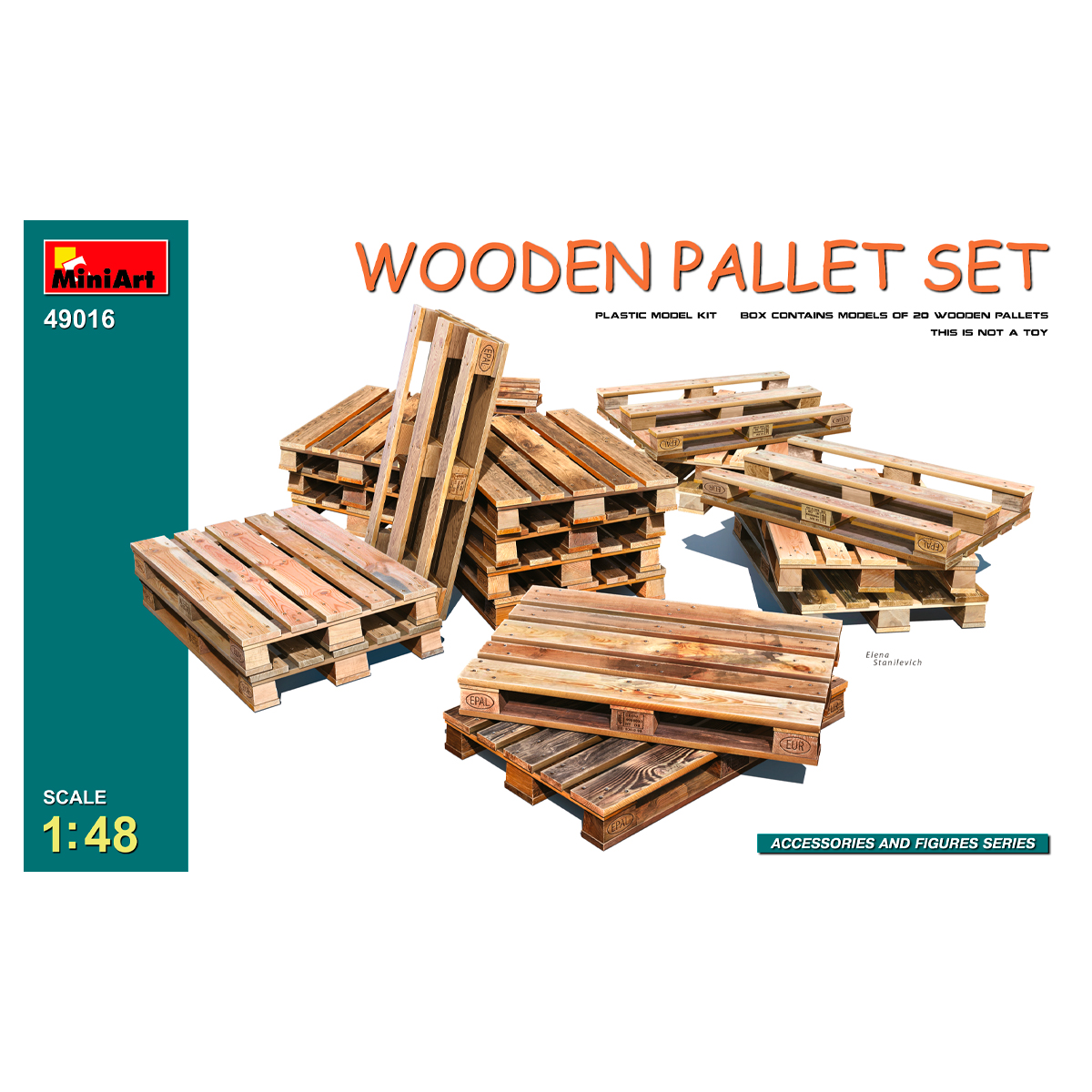 1/48 Wooden Pallet Set