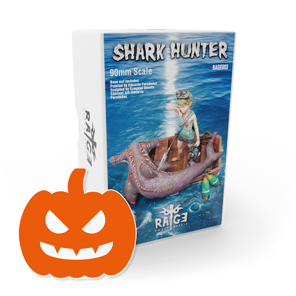 SHARK HUNTER RESIN FIGURE