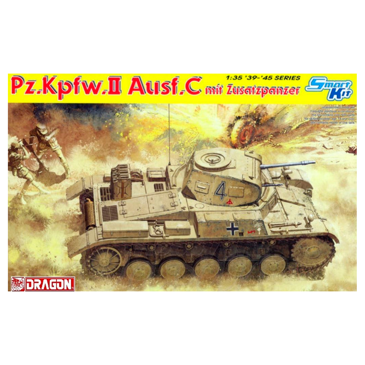 DRAGON 1/35 Pz.Kpfw. II Ausf. C mit Zusatzpanzer