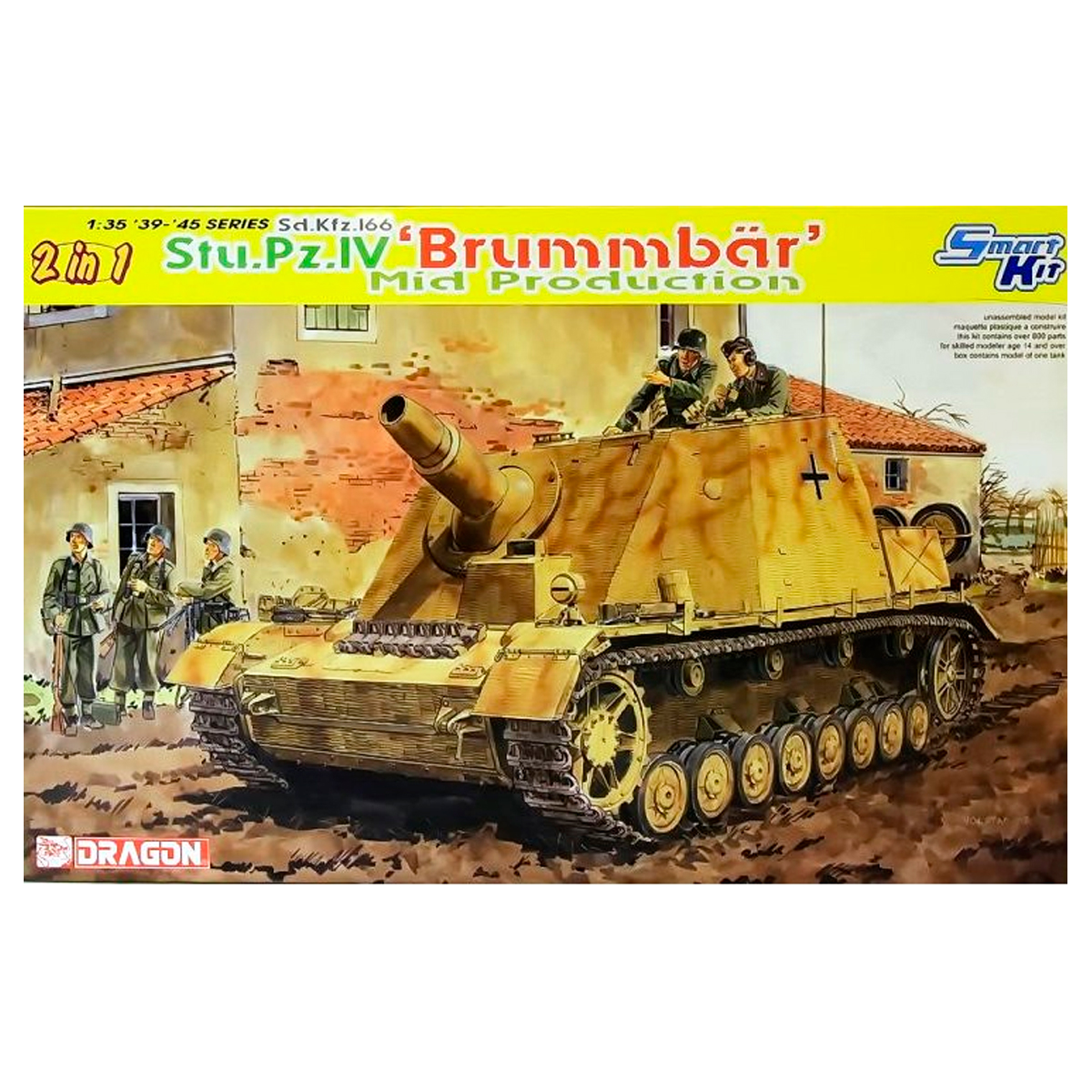 DRAGON 1/35 Sturmpanzer IV “Brummbär” Sd.Kfz 166 III. Serie 2in1