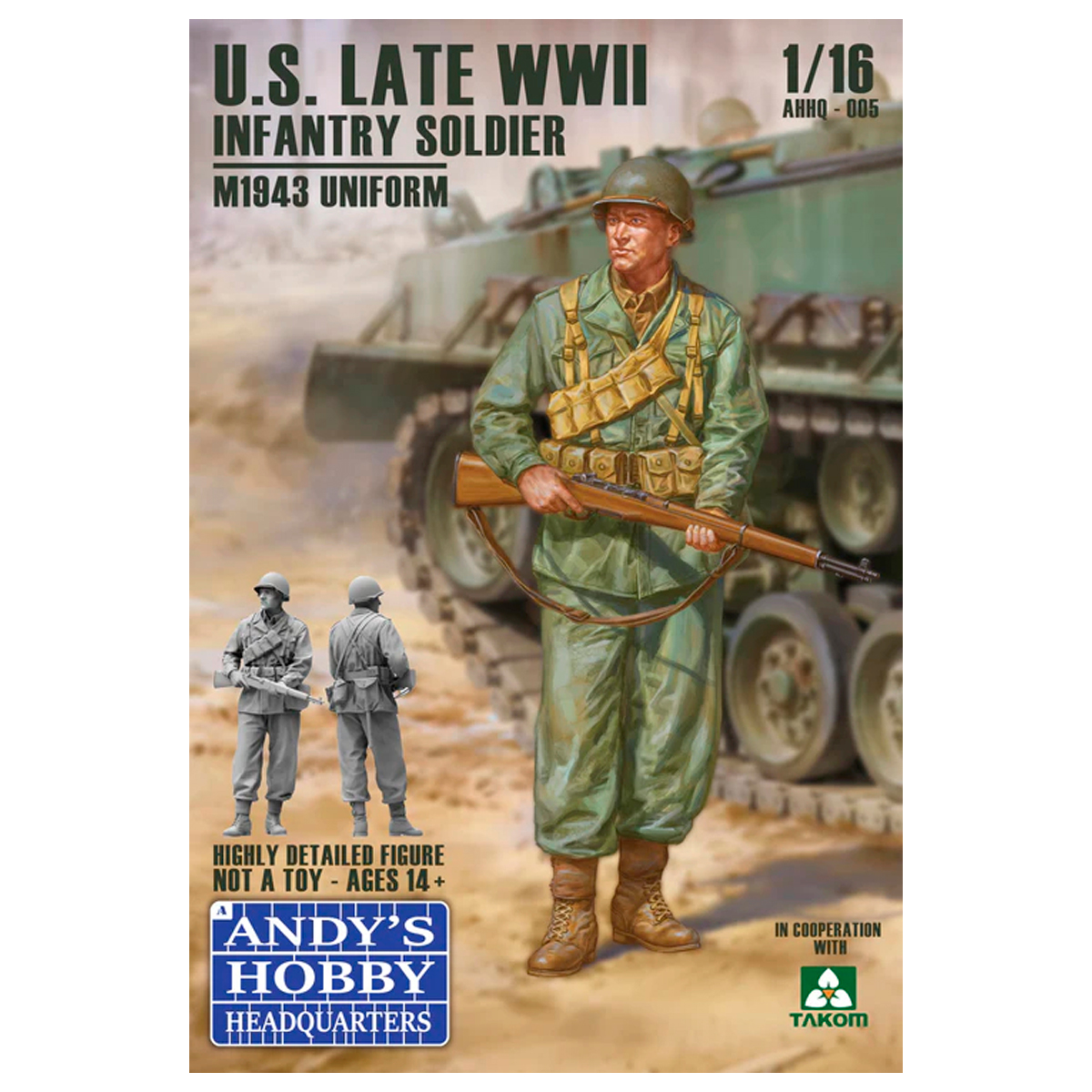 US Late WWII Infantry Soldier M1943 Uniform 1/16