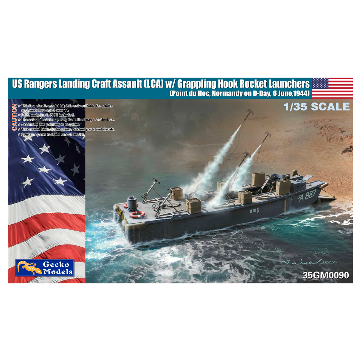 1/35 Rangers Landing Craft Assault (LCA) w/Grappling Hook Rocket Launchers