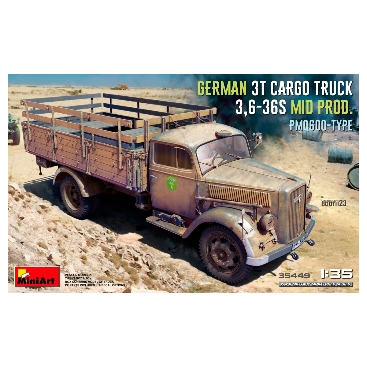 1/35 German 3t Cargo Truck 3,6-36S Mid Prod. PmQ600-Type