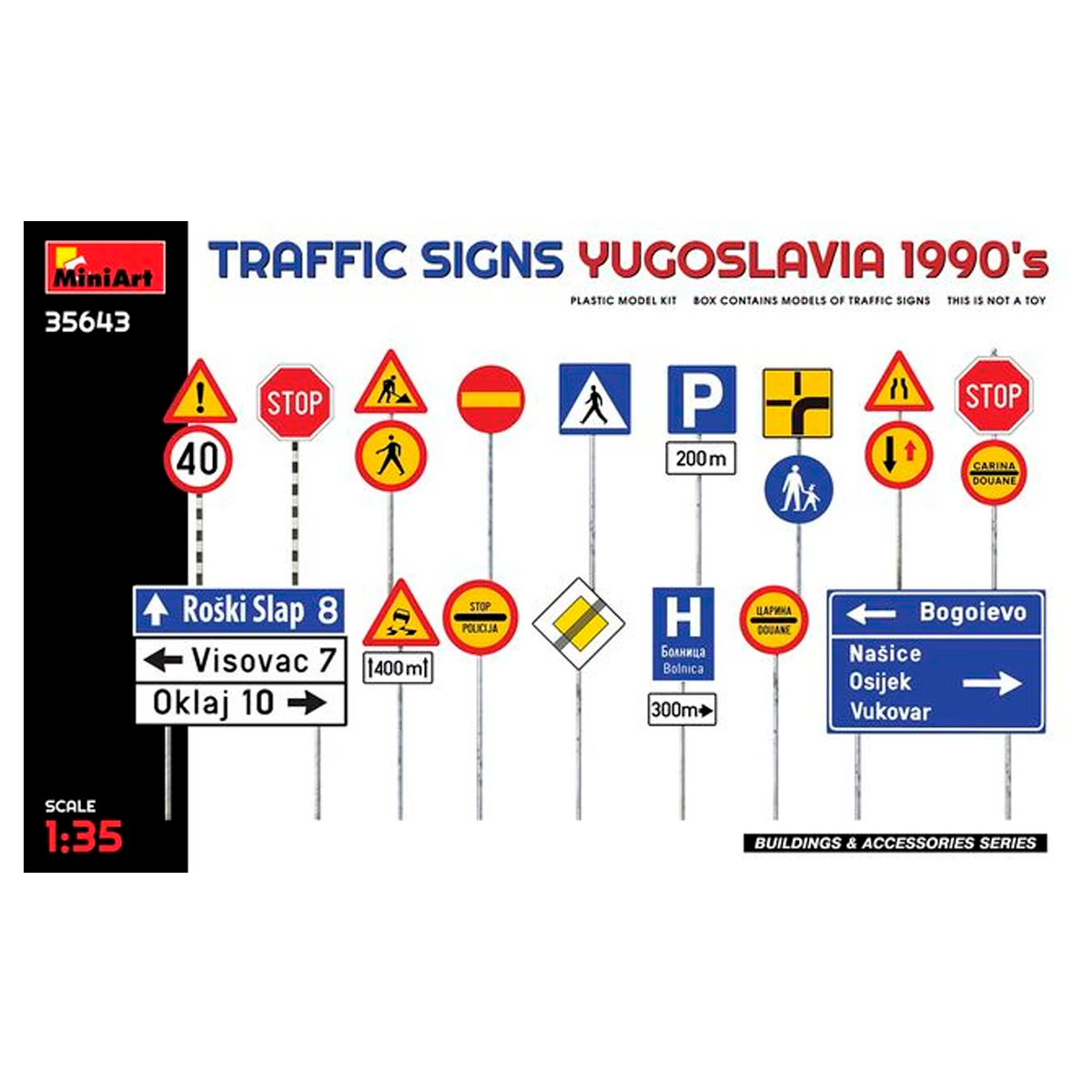 1/35 Traffic Signs. Yugoslavia 1990’s