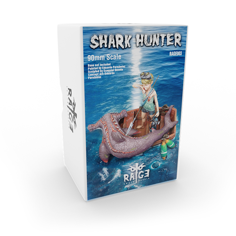 SHARK HUNTER RESIN FIGURE