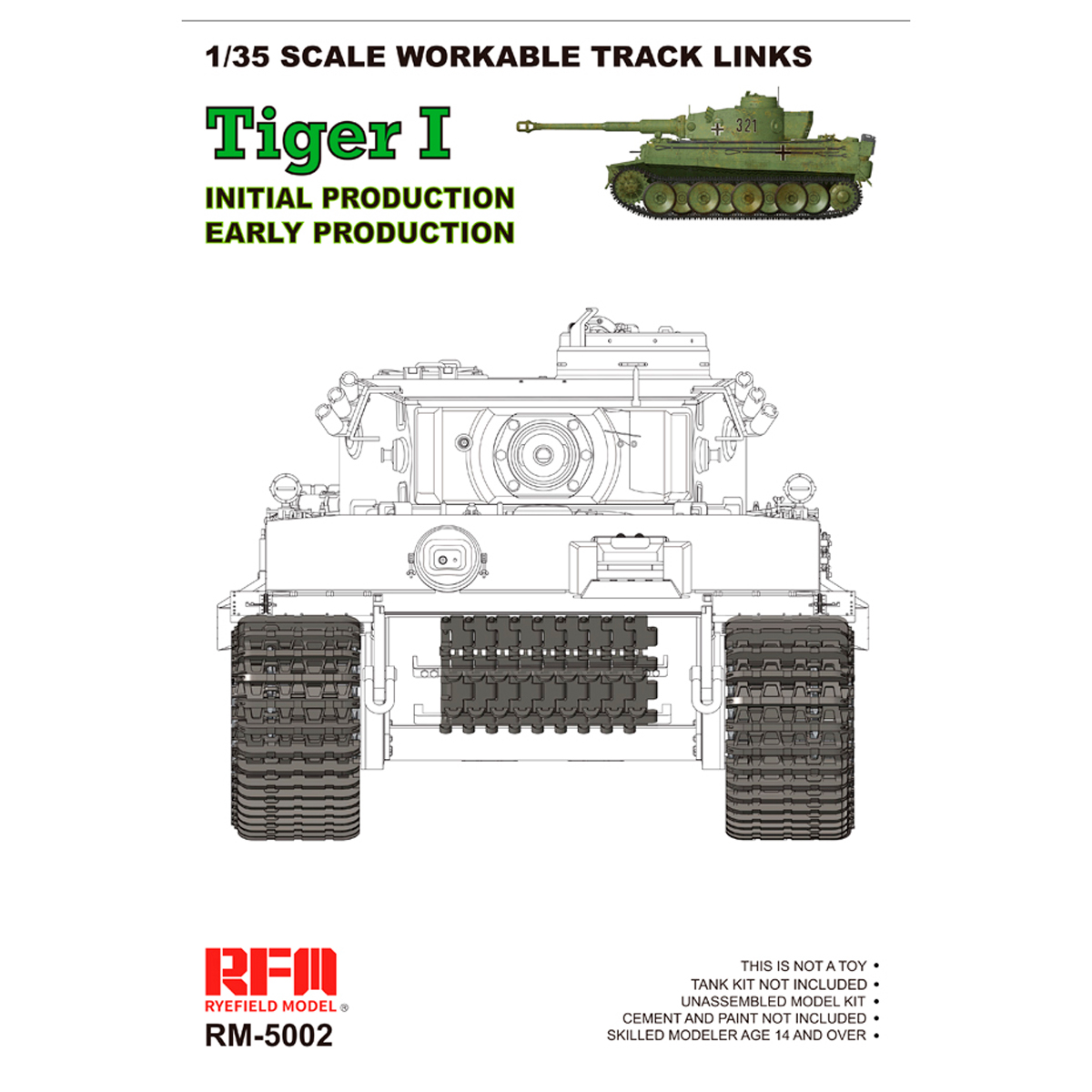 Workable Track Links for Tiger I 1/35