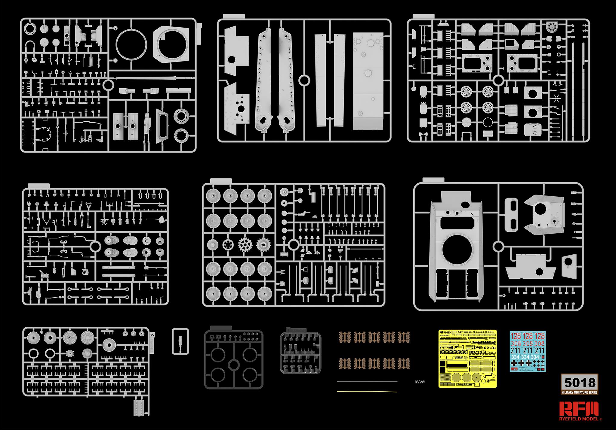 R-Model 1/35 35006D Metal Track Set For Panther A/G/F Late – With Pins
