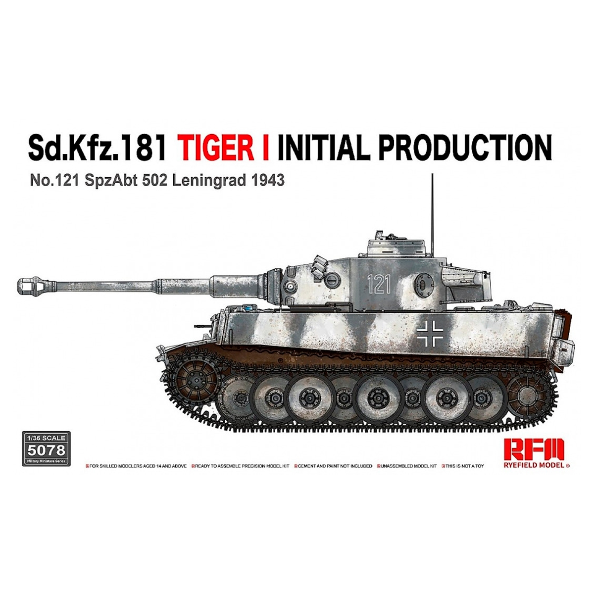 1/35 Sd.Kfz.181 Tiger I Initial Production No.121 SpzAbt. 502 Leningrad 1943