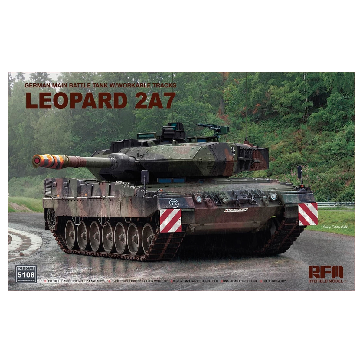 German MBT Leopard 2A7 w/Workable Tracks 1/35