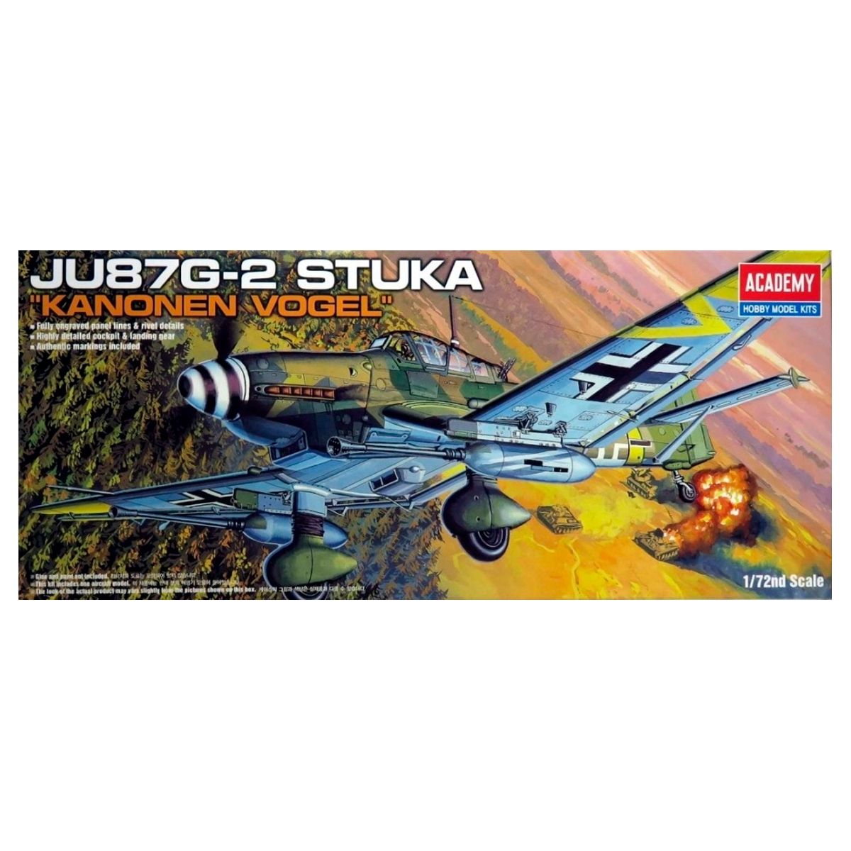 ACADEMY 1/72 Ju87G-2 Stuka “Kanonen Vogel”