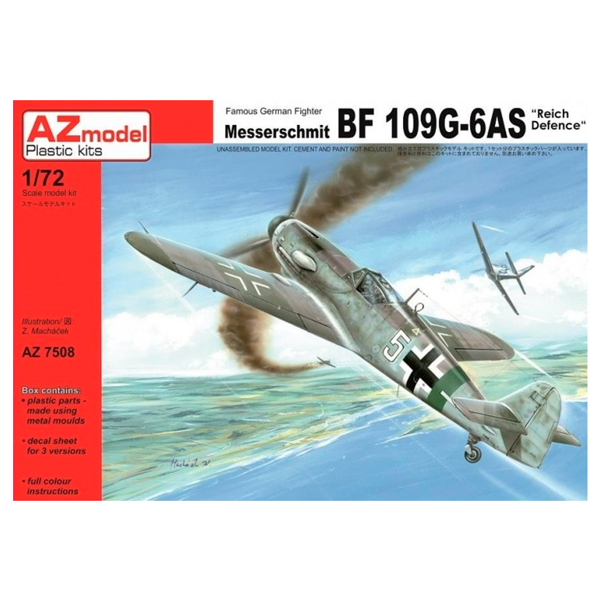 AZ MODEL 1/72 Messerschmitt Bf109G-6AS “Reich defence”