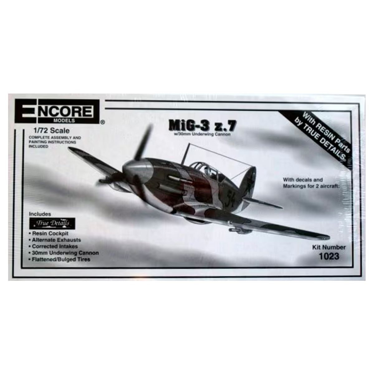 Encore Models 1/72 Mig-3 z.7 w/30mm Underwing Cannon