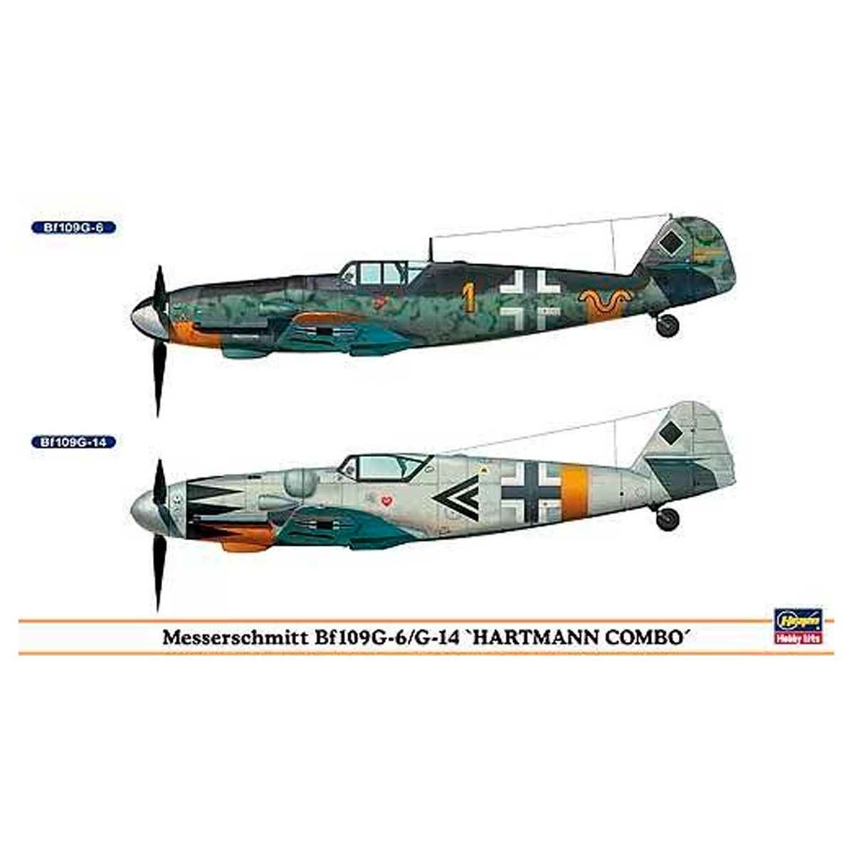 HASEGAWA 1/72 Messerschmitt Bf109G-6/G-14 ‘Hartmann Combo’